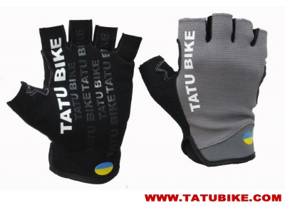 Перчатки TATU-BIKE GEL, кор. пальцы CG2013, серые, M