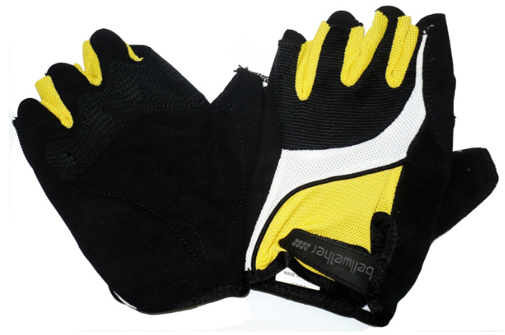 Перчатки Bellwether Pursuit желто-бело-черные, S