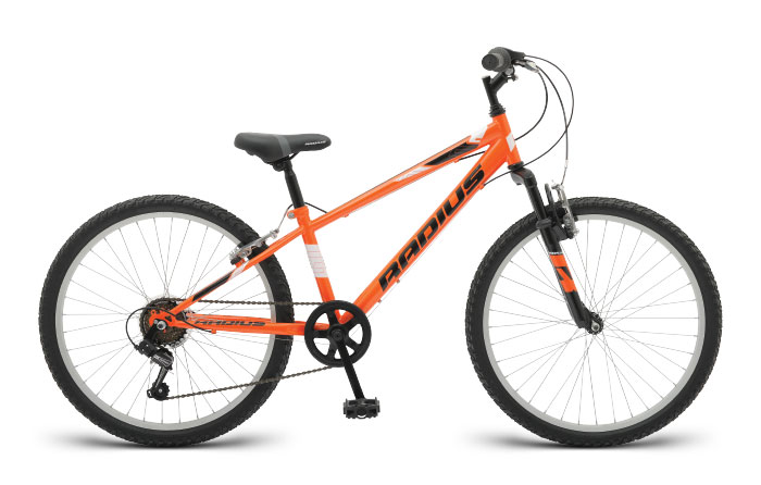 Велосипед 24" Radius Leopard рама- 13" Gloss Orange/Gloss Black/Gloss White фото 
