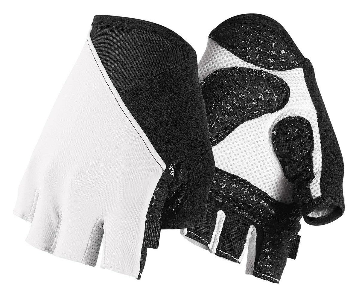 Рукавички ASSOS Summer Gloves S7 White Panther, без пальців, біло-чорні, XL фото 