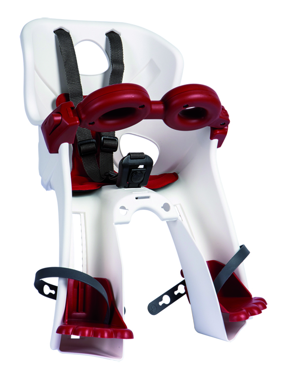 Сидіння пер. Bellelli Freccia Standart B-fix до 15кг, біле з червоною підкладкою фото 