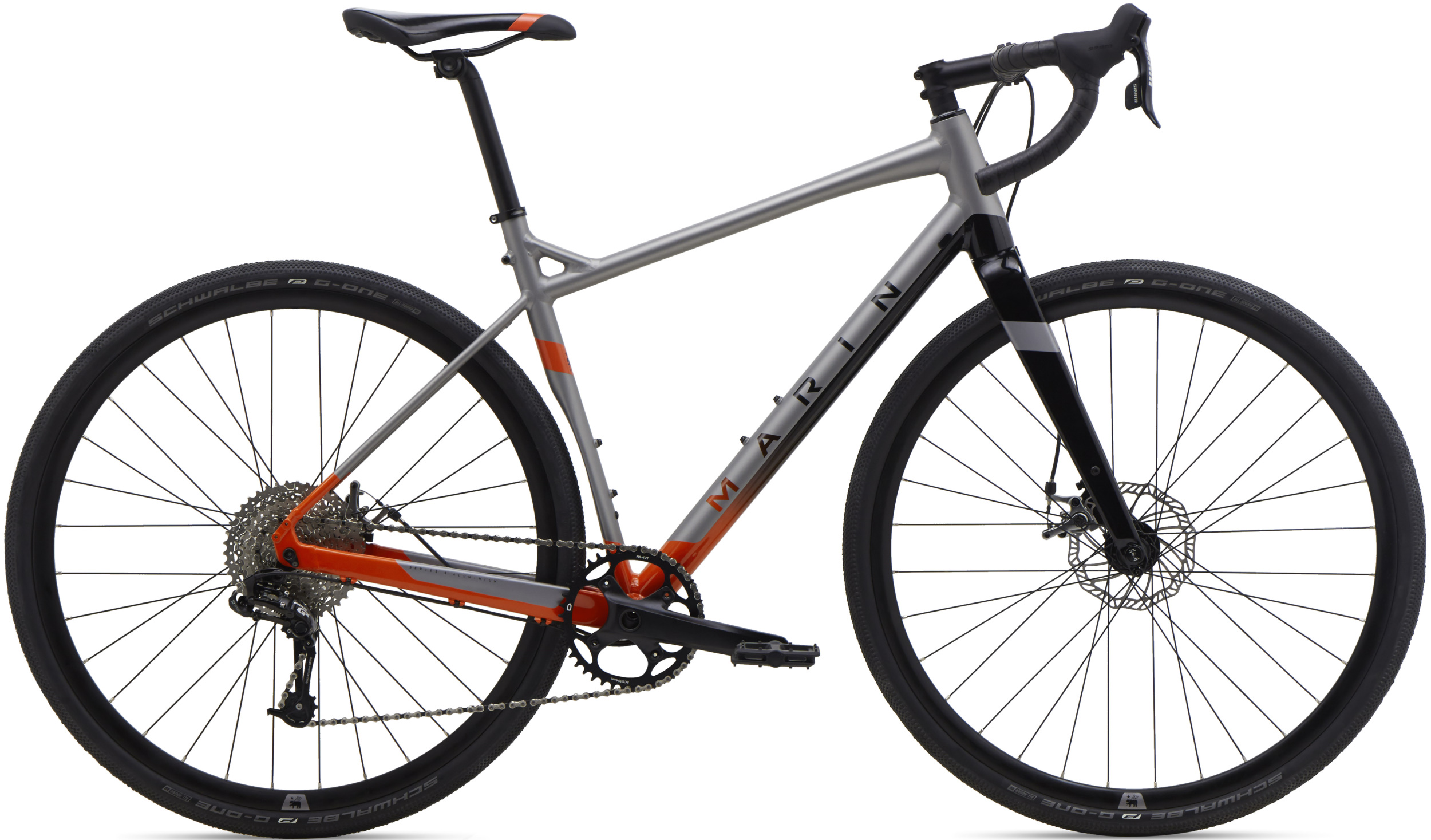Велосипед 28" Marin GESTALT X10 рама - 58см 2020 Satin Silver/Gloss Orange to Black Fade