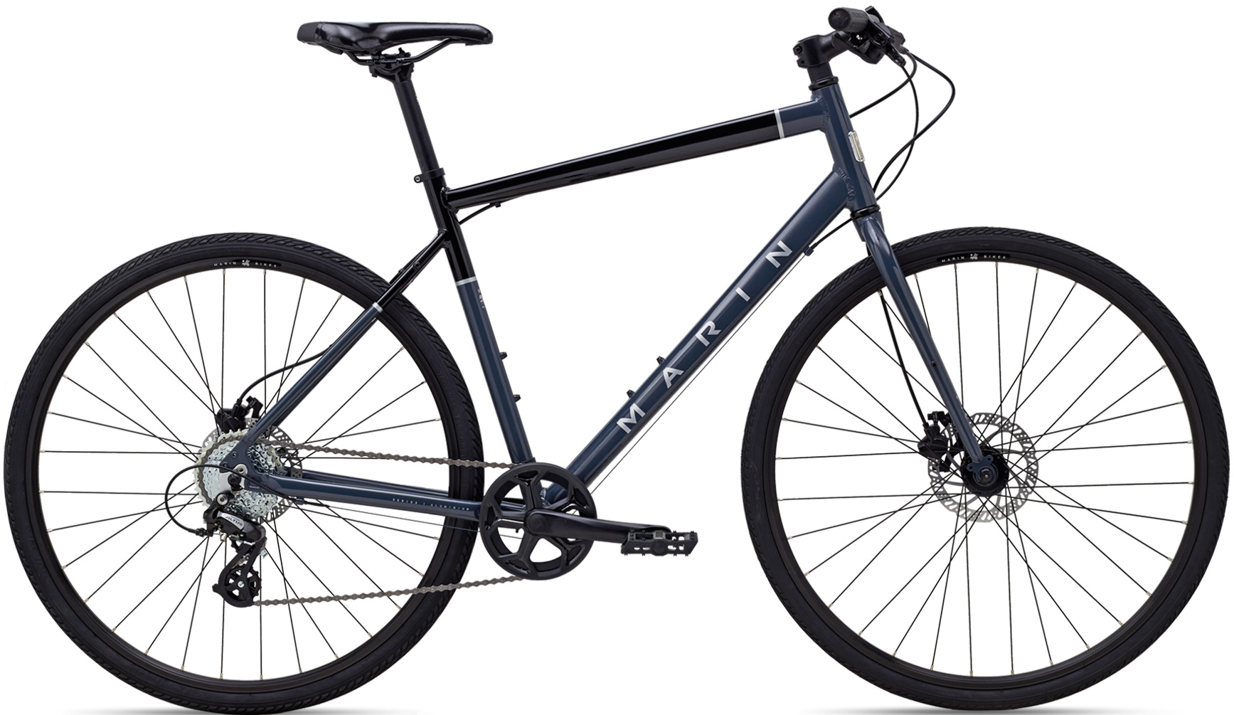 Велосипед 28" Marin PRESIDIO 1 рама - M 2023 Gloss Black/Grey фото 