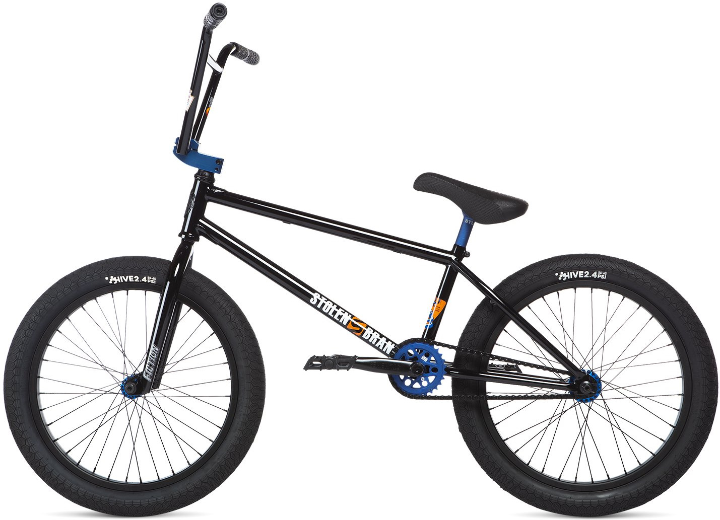 Велосипед 20" Stolen SINNER FC XLT LHD рама - 21" 2020 BLACK W/ BLUE, чорний