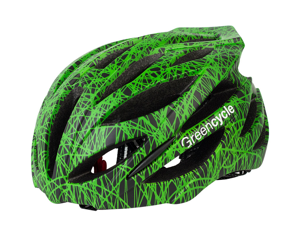 Шлем Green Cycle Alleycat размер 54-58см черно-зеленый фото 