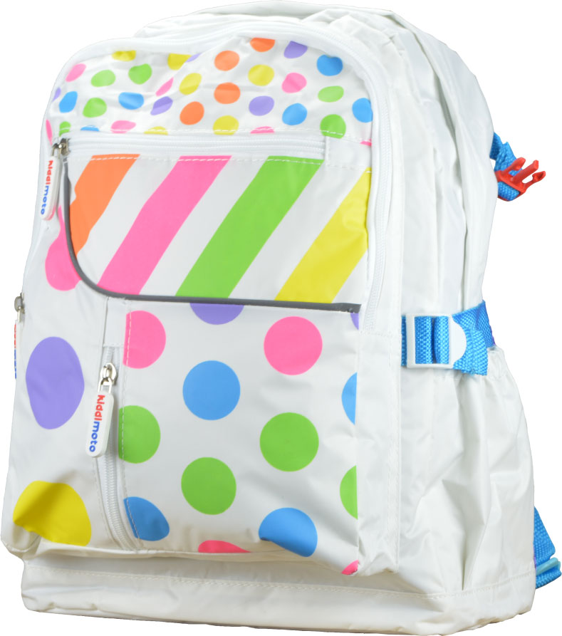 Рюкзак детский KiddiMoto цветной горошек, большой, 5+ лет