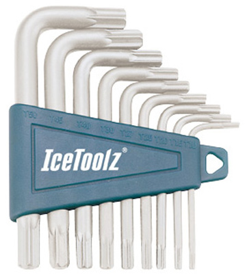 Ключ Ice Toolz 3TA1 звездочка, набор складной 9шт с закруг. конц. (торкс)