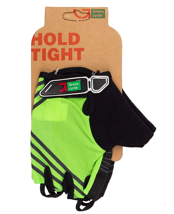 Перчатки Green Cycle NC-2319-2014 Road без пальцев XL зеленые фото 