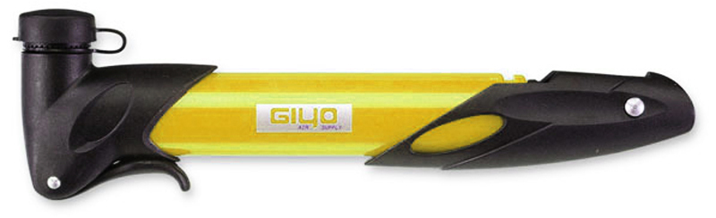 Мінінасос GIYO GP-77 телескопічний, під два типу клапана AV + FV, пластик, жовтий фото 