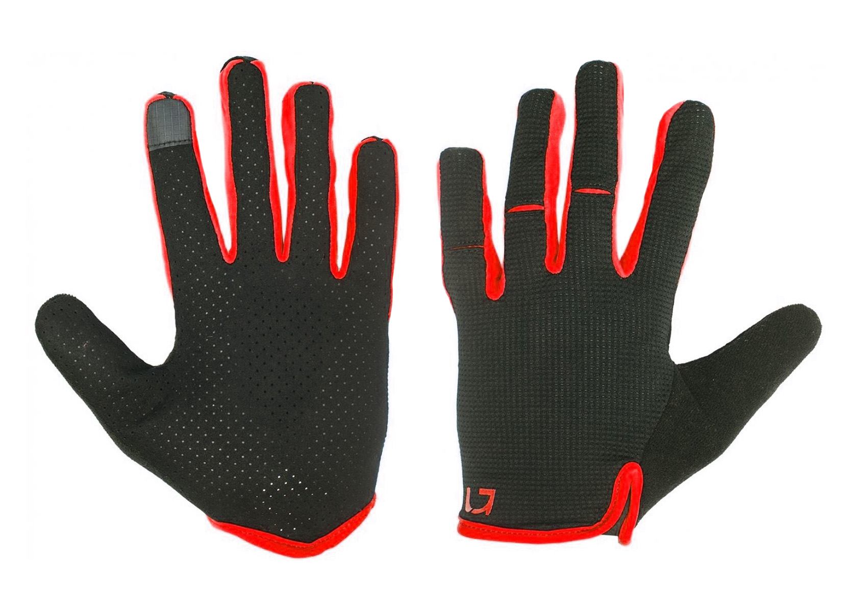 Перчатки Green Cycle Punch с закрытыми пальцами L черно-красные фото 