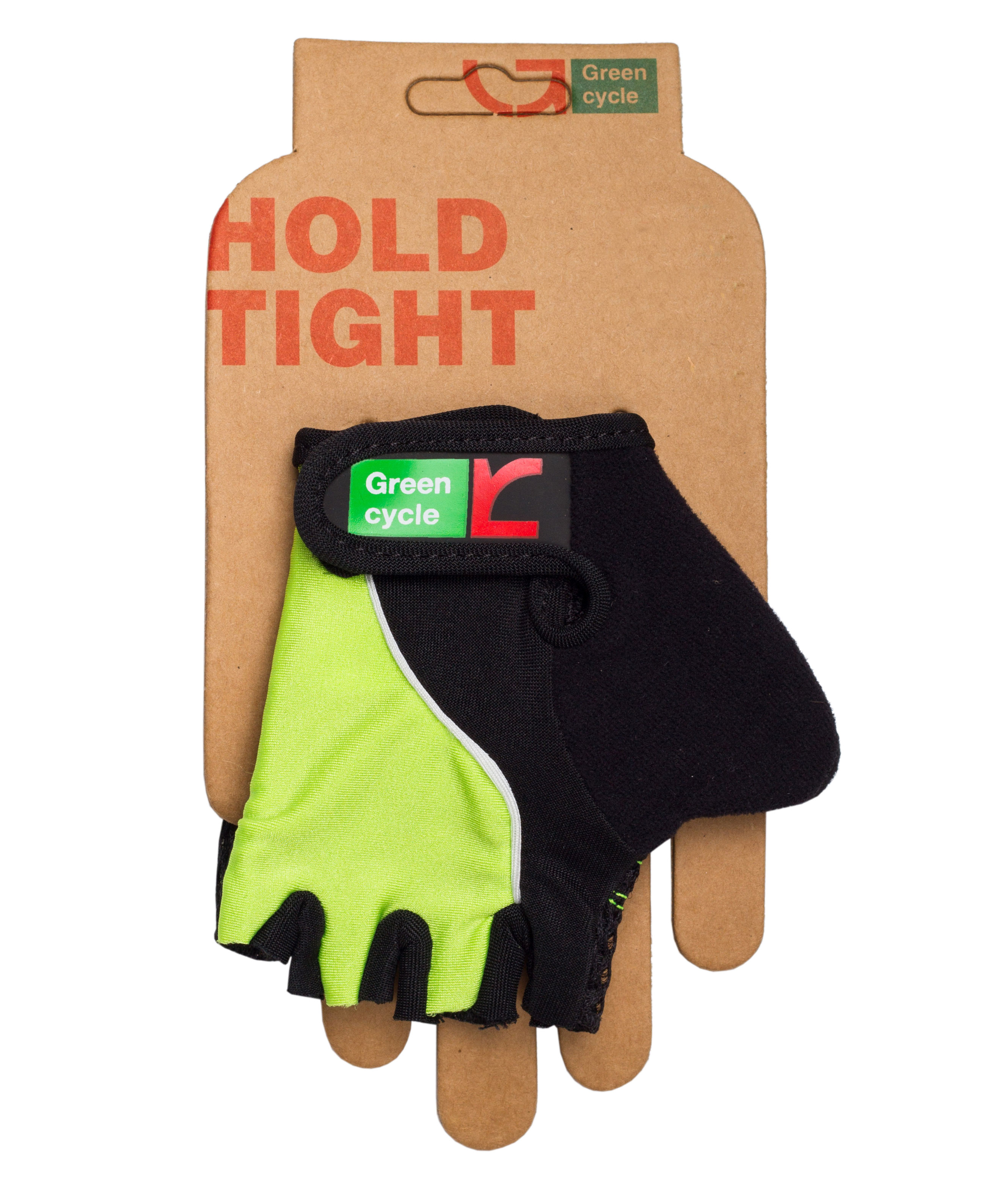 Перчатки Green Cycle NC-2530-2015 Kids без пальцев XL черно-зеленые фото 