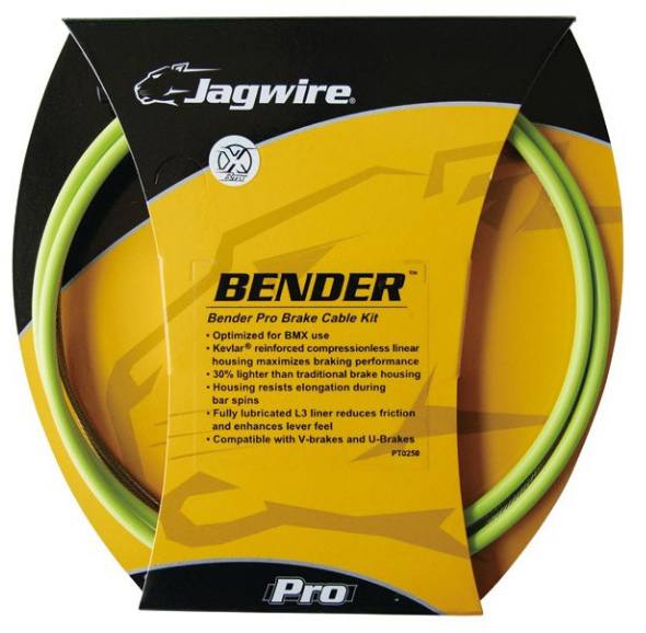 Комплект JAGWIRE Bender Pro PCK105 Linear - Green (BMX трос + оболонка + запч.) фото 