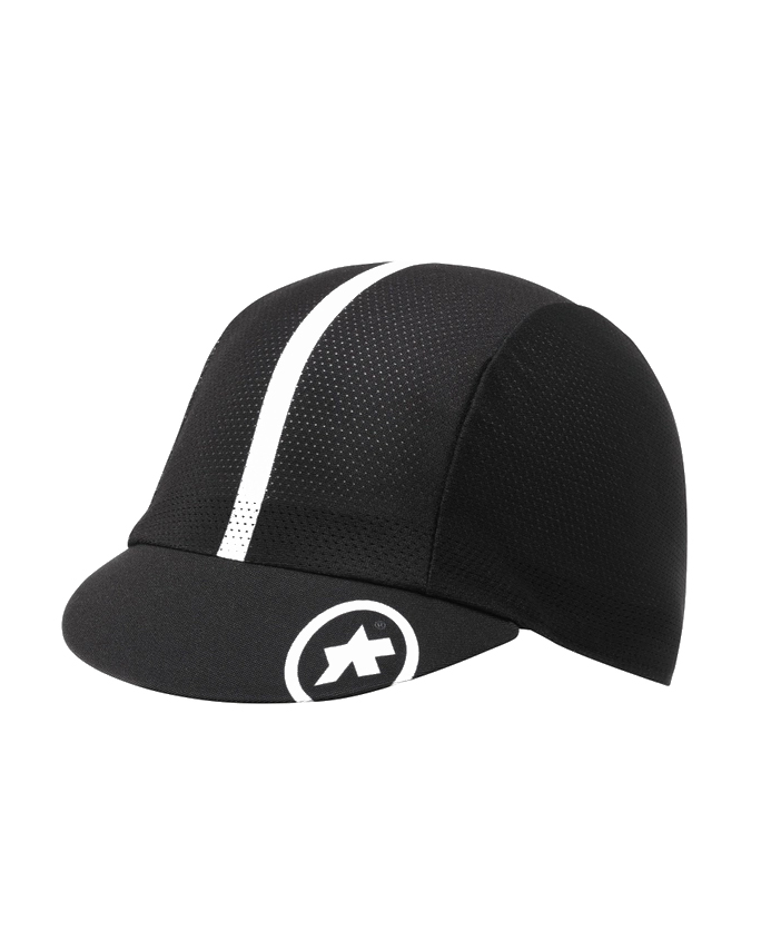 Велокепка ASSOS CAP black, SERIES, чорна з білим логотипом, OS фото 