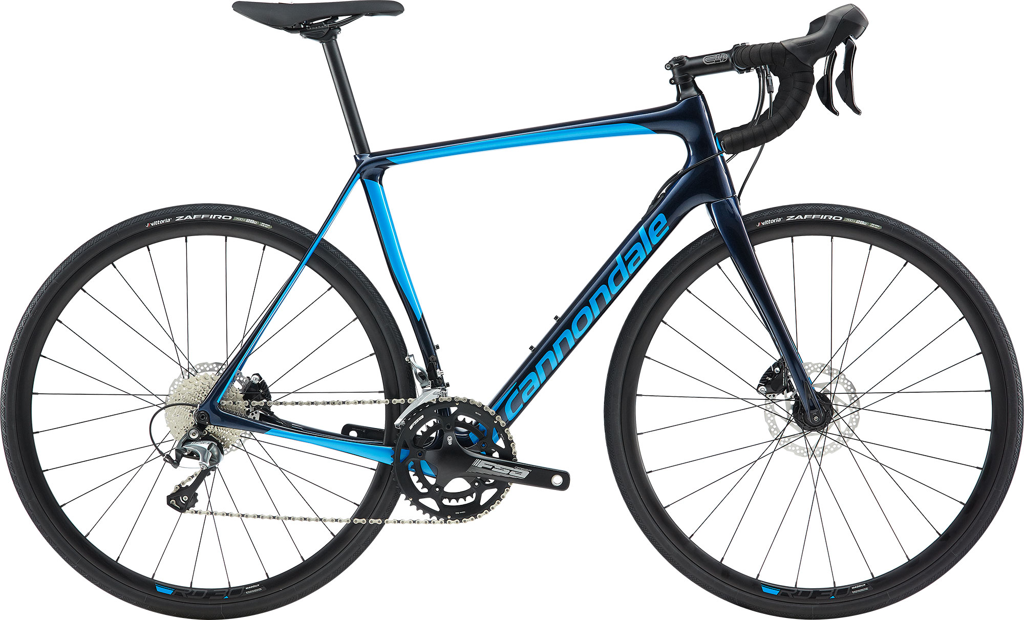 Велосипед 28" Cannondale SYNAPSE Carbon Disc Tiagra рама - 54см 2019 MDN черный с синим