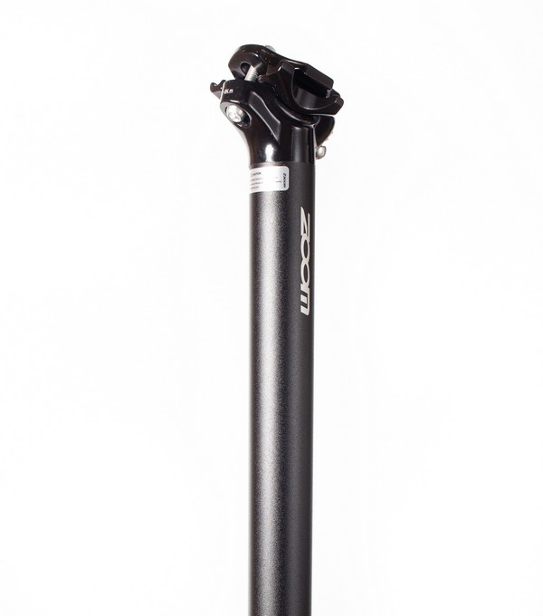 Подседельная труба ZOOM SP-C261, 31,6х400мм, алюминий литой, SAND BLASTED AN BK