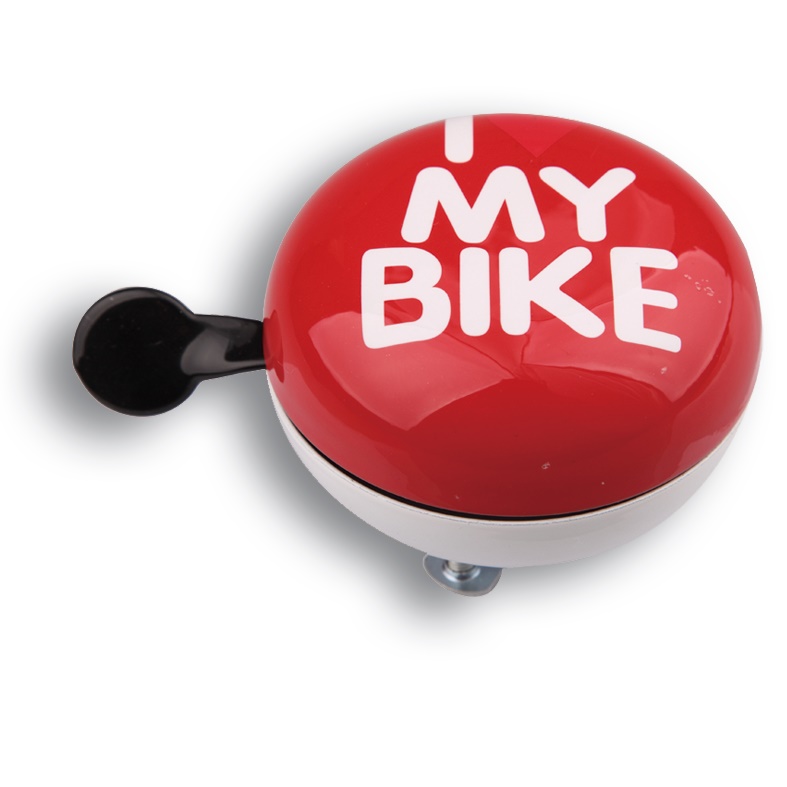 Динг-Донг Green Cycle GBL-458 I love my bike диаметр 80мм красный фото 