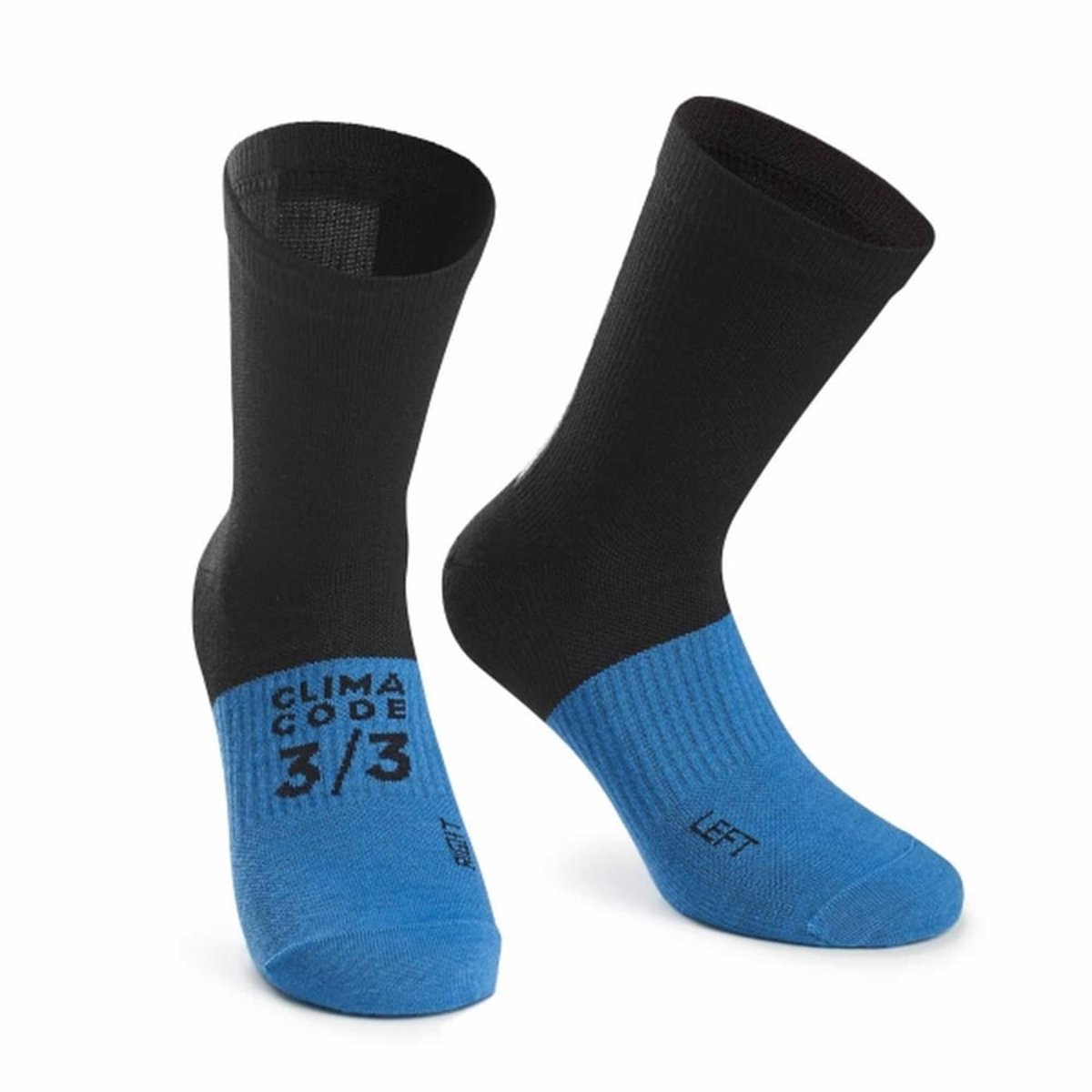 Шкарпетки ASSOS Assosoires Ultraz Winter Socks Black Series, чорно-сині II/44-47 фото 
