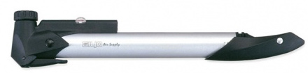 Мінінасос GIYO GP-91 з манометром, під два типу клапана AV + FV, алюмінієвий, сріблястий фото 