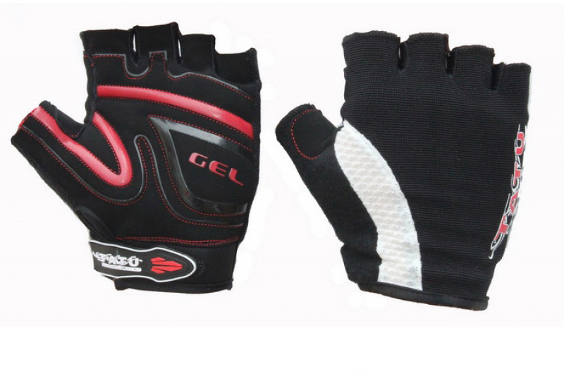 Перчатки TATU-BIKE GEL, кор. пальцы CG1264-2010, черн-бел, XL