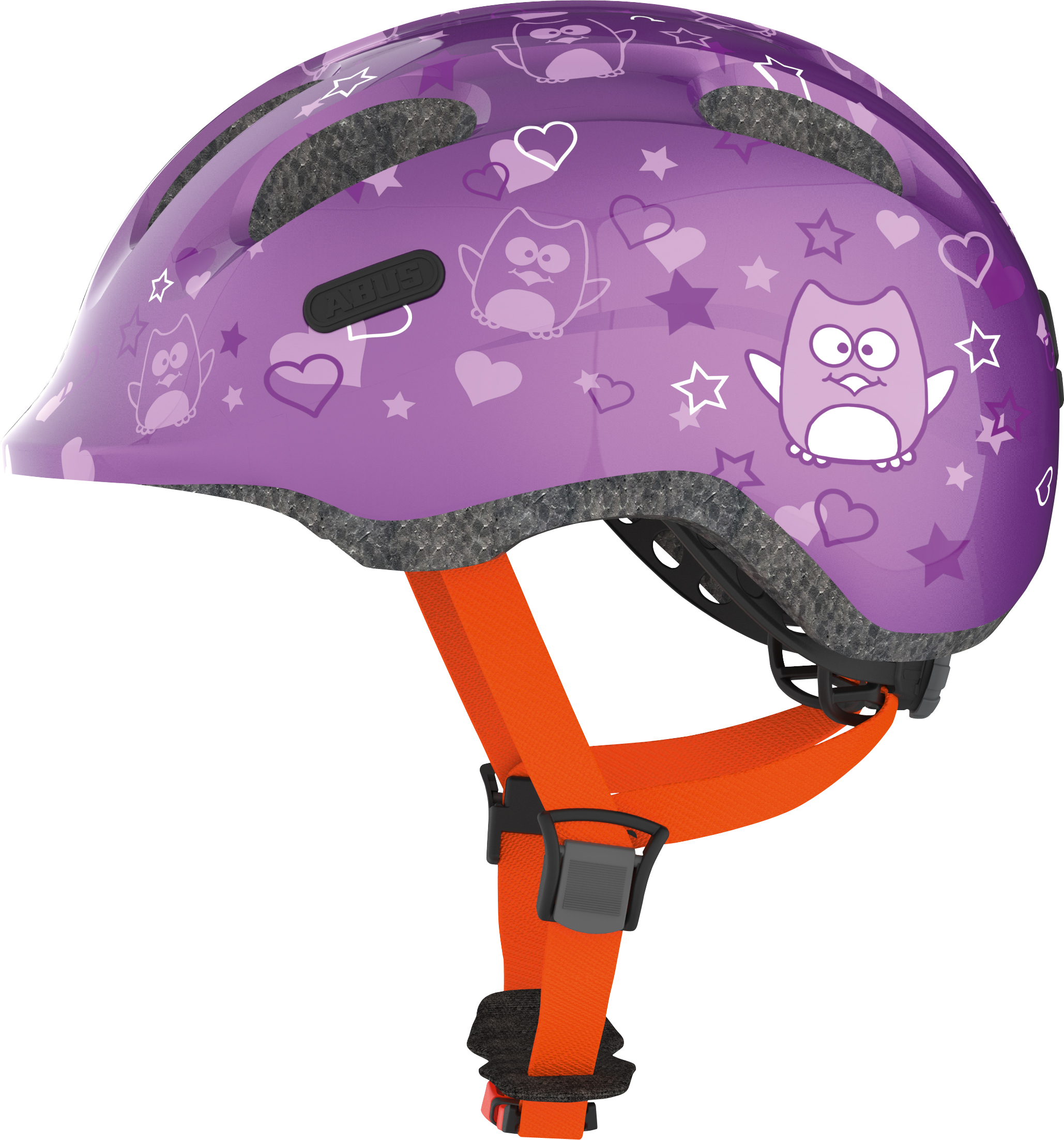 Шлем детский ABUS SMILEY 2.0, размер S (45-50 см), Purple Star, фиолетовый
