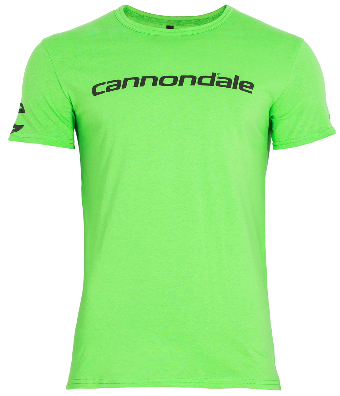 Футболка Cannondale с черным горизонтальным логотипом, зелёная, размер S