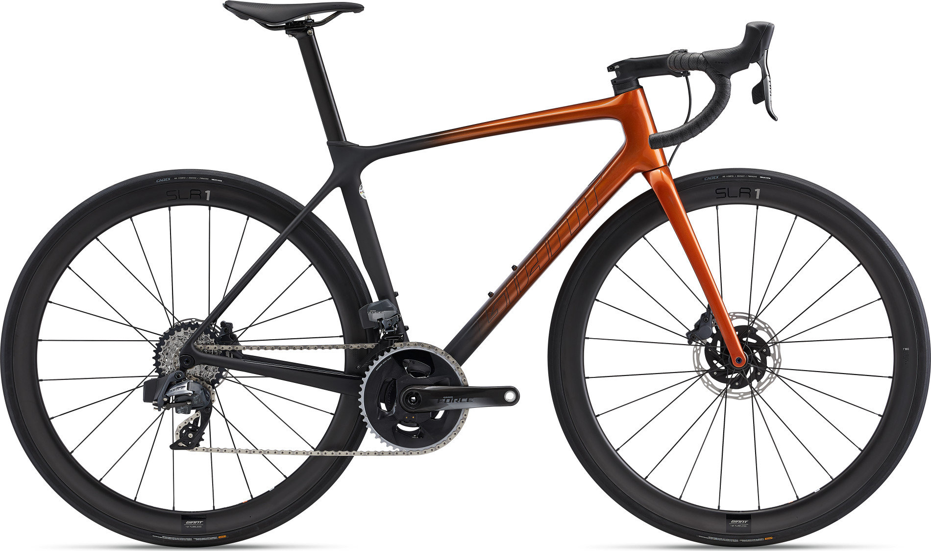 Велосипед 28" Giant TCR ADVANCED PRO 0 DISC AXS рама - M 2022 Gloss Amber Glow/Matte Carbon