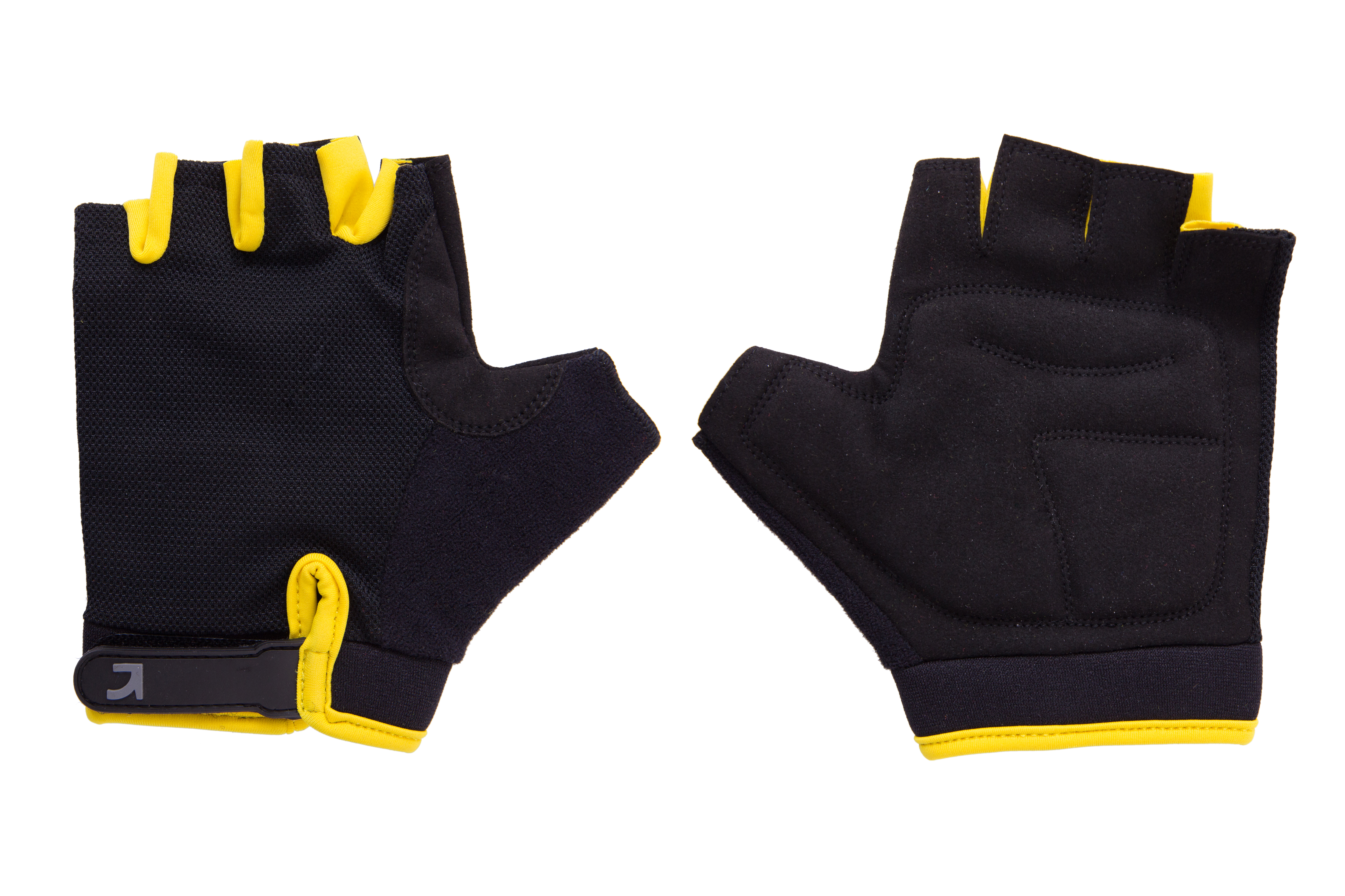 Перчатки Green Cycle SIMPLA 2 без пальцев XS черно-желтые фото 