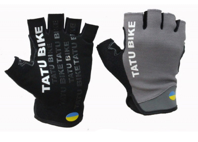 Перчатки TATU-BIKE GEL, кор. пальцы CG2013, серые, L