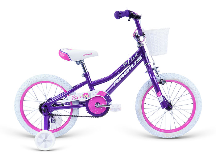 Велосипед 16" Radius Pixie Gloss Purple/Gloss Pink/Gloss White фото 