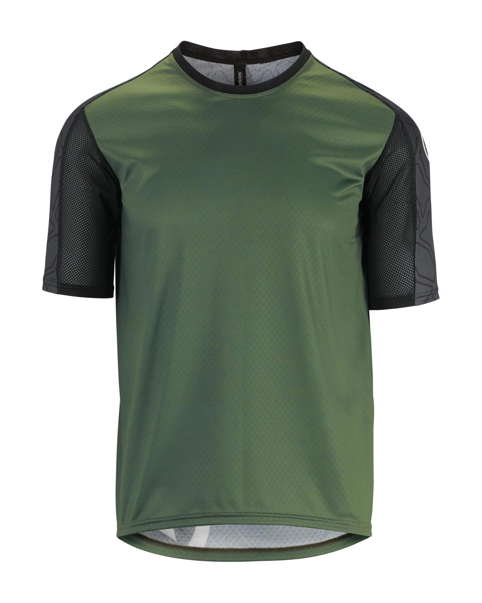 Джерси ASSOS Trail SS, кор. рукав, мужское, зеленое с черным, XL фото 