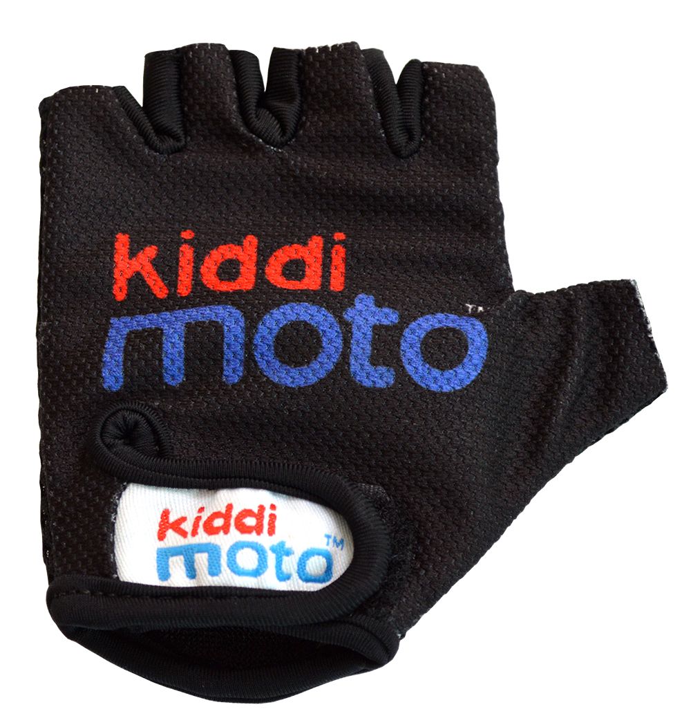 Рукавички дитячі Kiddimoto чорні з логотипом, розмір М на вік 4-7 років фото 