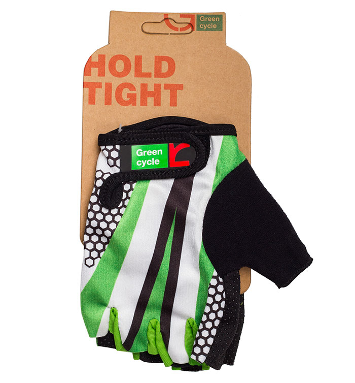 Перчатки Green Cycle NC-2540-2015 Light без пальцев L бело-зеленые фото 