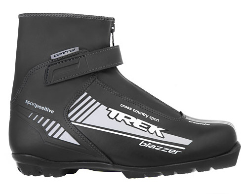 Ботинки лыжные TREK Blazzer Control NNN ИК размер 43, черный, лого серый