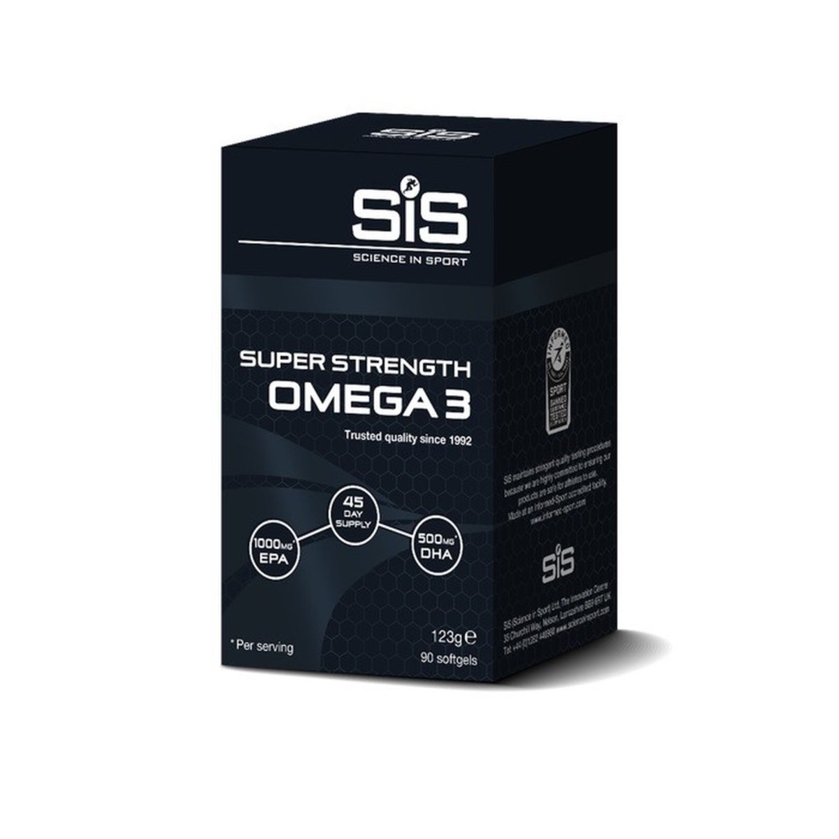 Омега 3 SiS Super Strength Omega 3 Capsule 90's, Неароматизований, 123г фото 