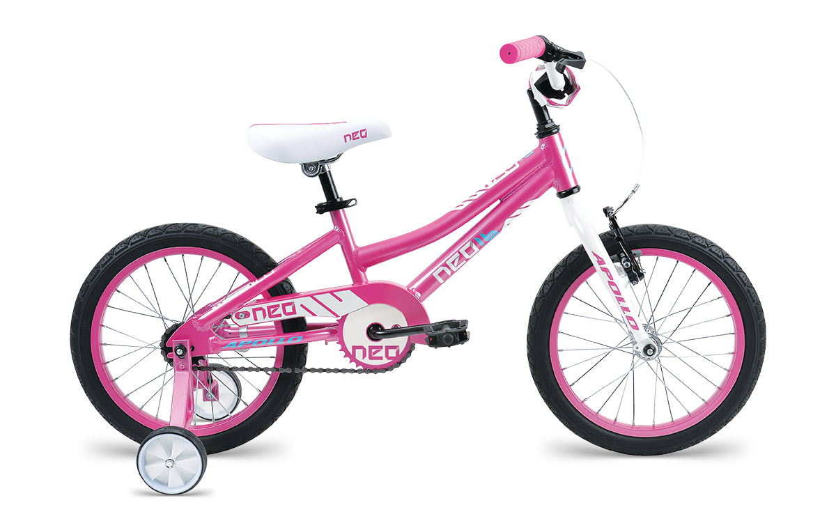 Велосипед 16 "Apollo NEO girls gloss Pink/gloss White фото 