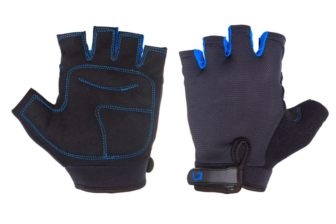 Перчатки Green Cycle SIMPLA без пальцев XL черно-синие фото 