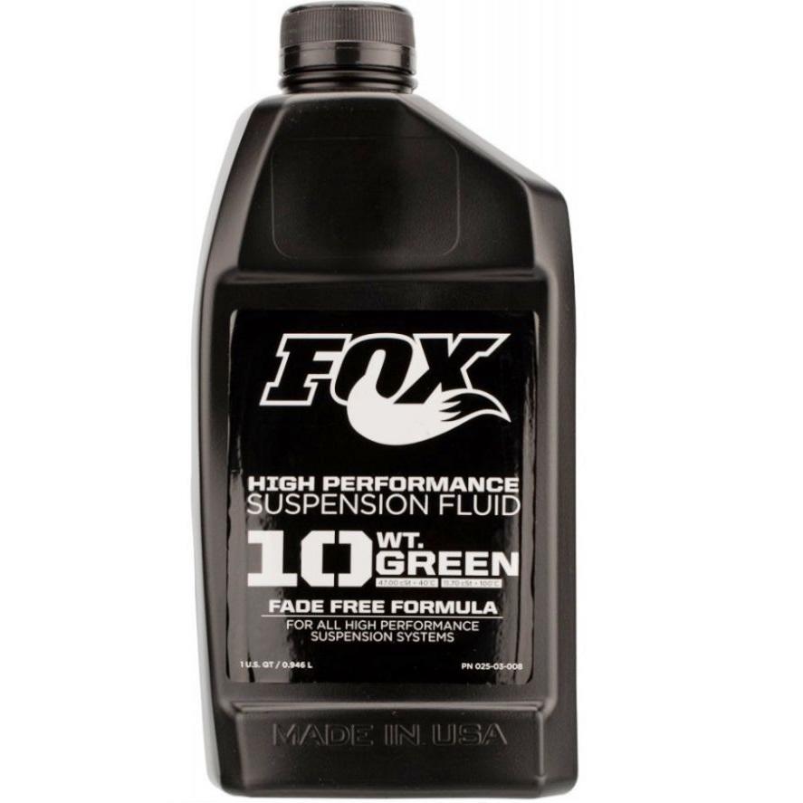 Олива для вилок Fox Racing Shox Suspension Fluid, 10 WT, Green, 946 ml фото 