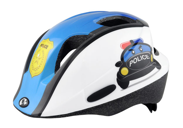 Шлем детский HQBC QORM Police синий, размер 48-54см