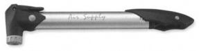 Мінінасос GIYO GP-09 зі складною Т-ручкою, під два типу клапана AV + FV, AL6063 алюмінієвий, сріблястий