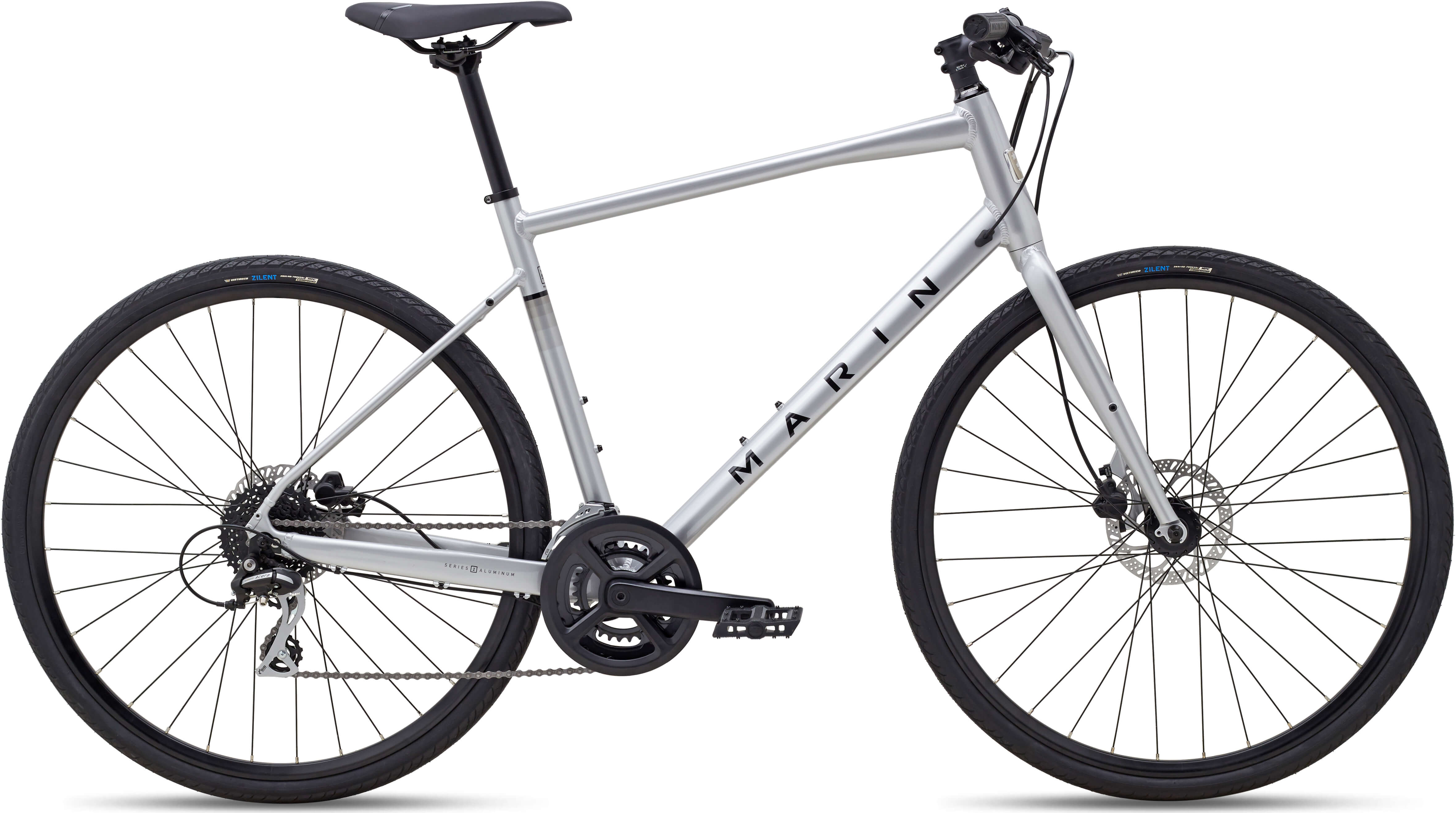 Велосипед 28" Marin Fairfax 2 рама - L 2024 Gloss Silver/Black фото 