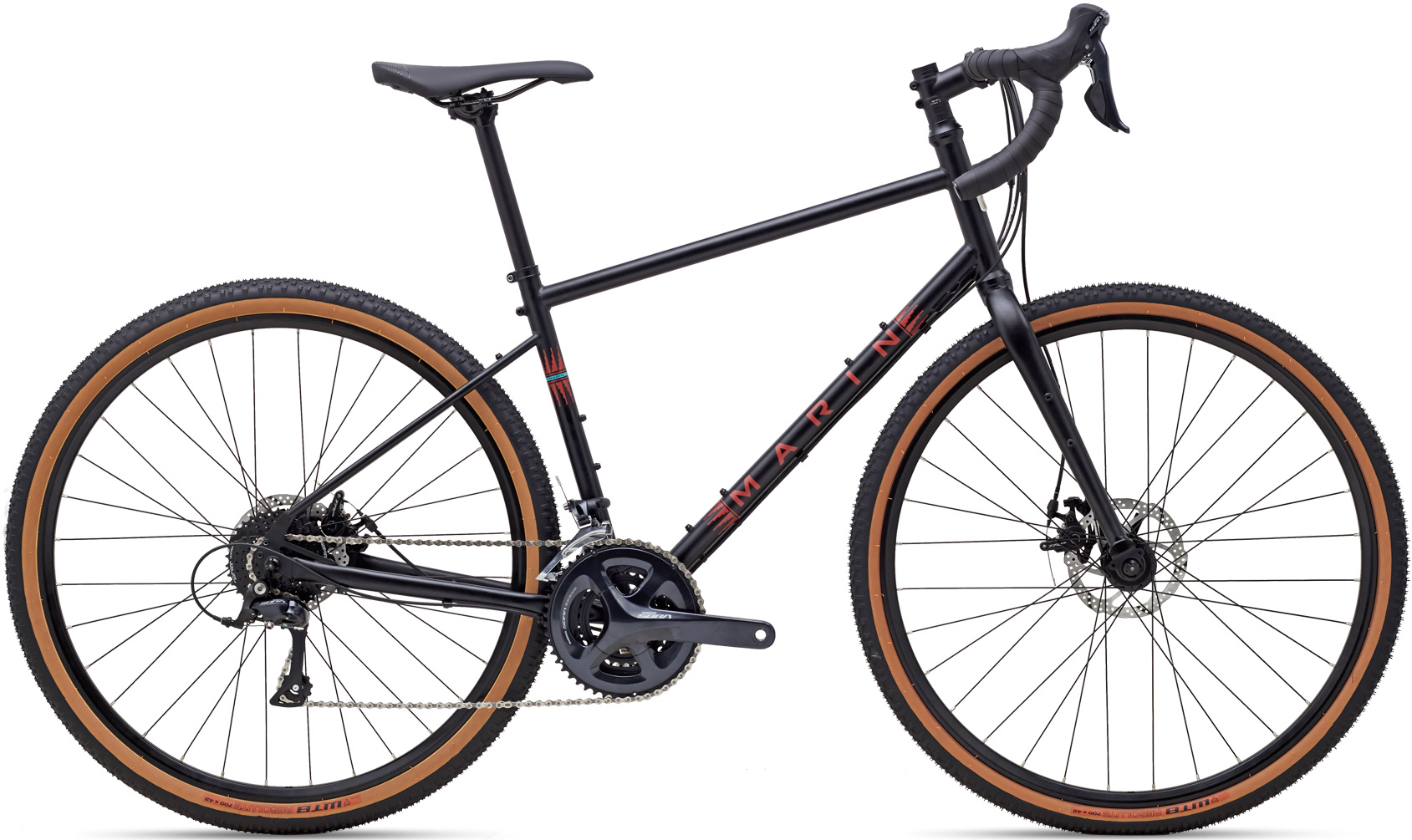 Велосипед 27,5" Marin FOUR CORNERS рама - S 2023 Satin Black/Red