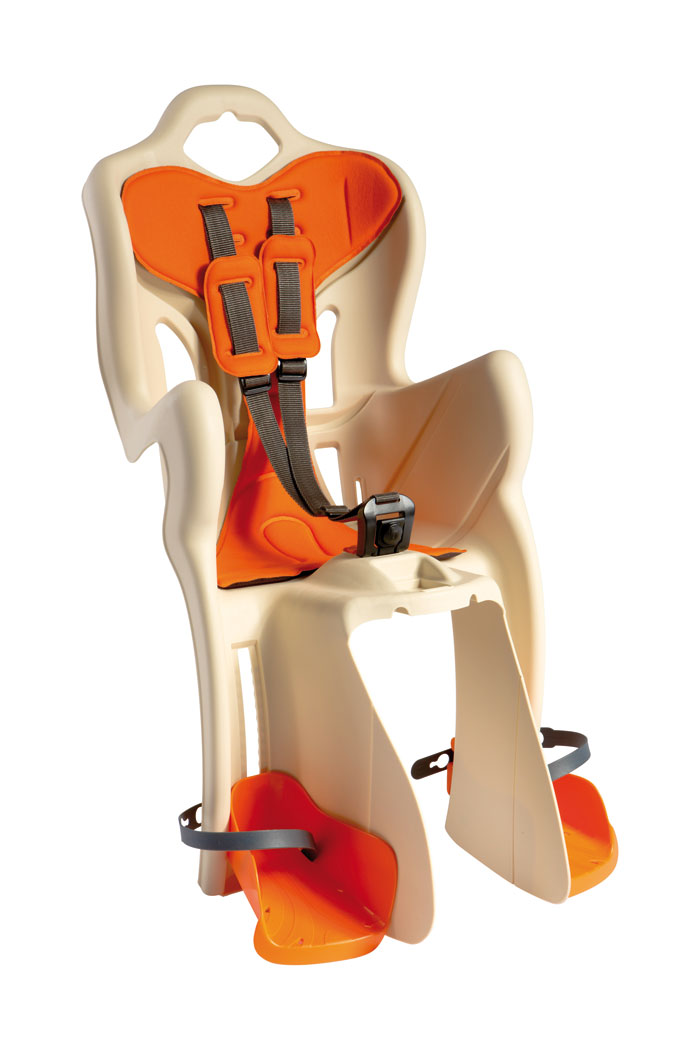 Сидіння задн. Bellelli Pepe Standart Multifix до 22кг, бежеве з помаранчевою підкладкою фото 