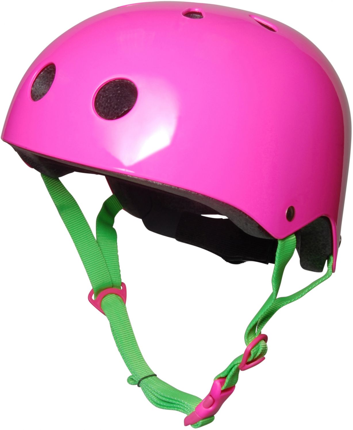 Шлем детский Kiddimoto неоновый розовый, размер S 48-53см фото 