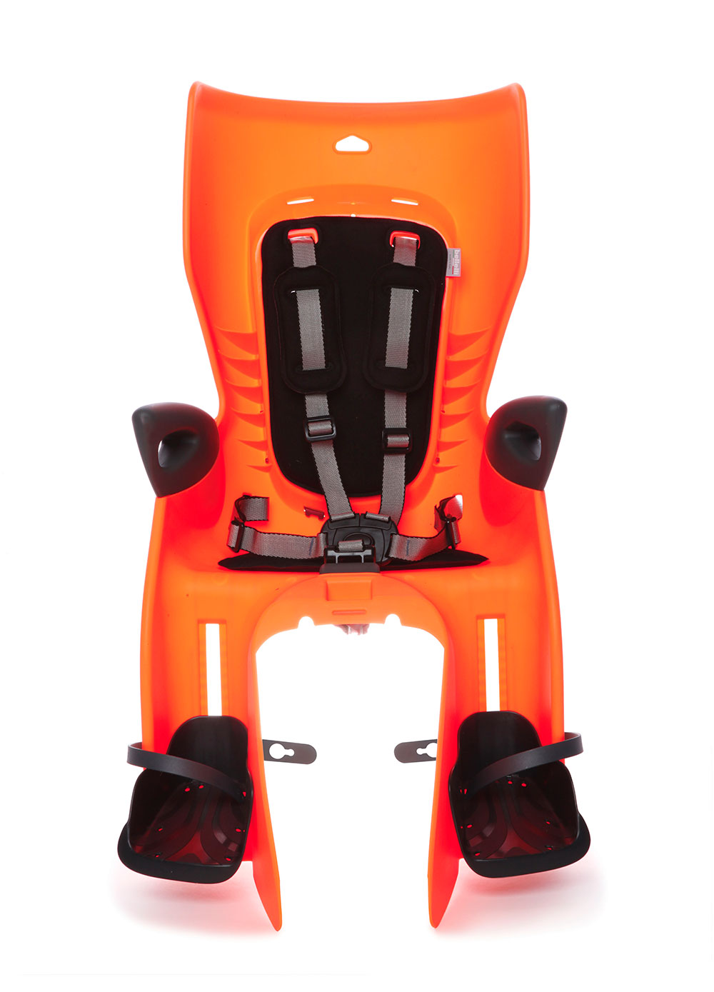 Сиденье задн. Bellelli Summer Сlamp (на багажник) до 22кг, оранжевое с черной подкладкой фото 