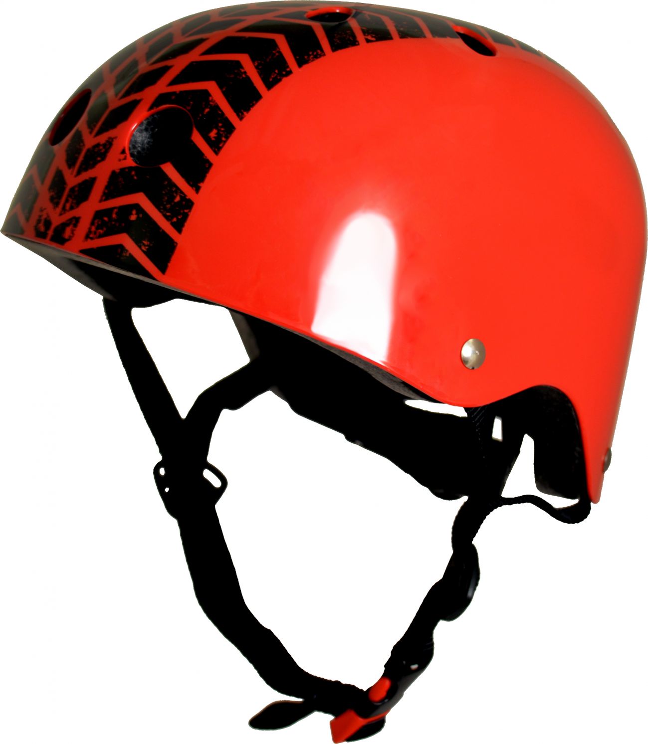 Шлем детский Kiddimoto с рисунком протектора, красный, размер M 53-58см фото 