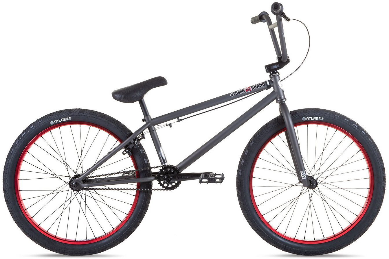 Велосипед 24" Stolen SAINT рама - 21.75" 2021 MATTE RAW GREY W RED фото 