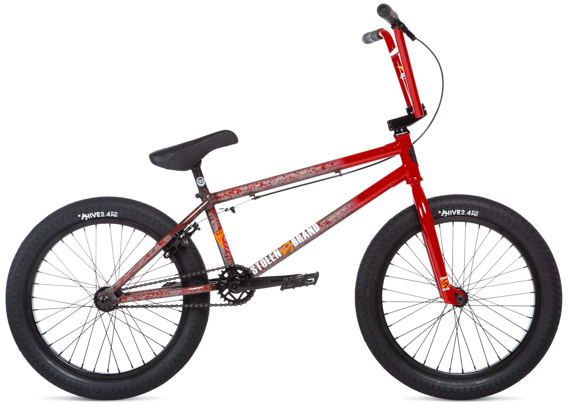 Велосипед 20" Stolen SINNER FC RHD рама - 21" 2020 ROAD KILL (RED SPLATTER FADE) фото 