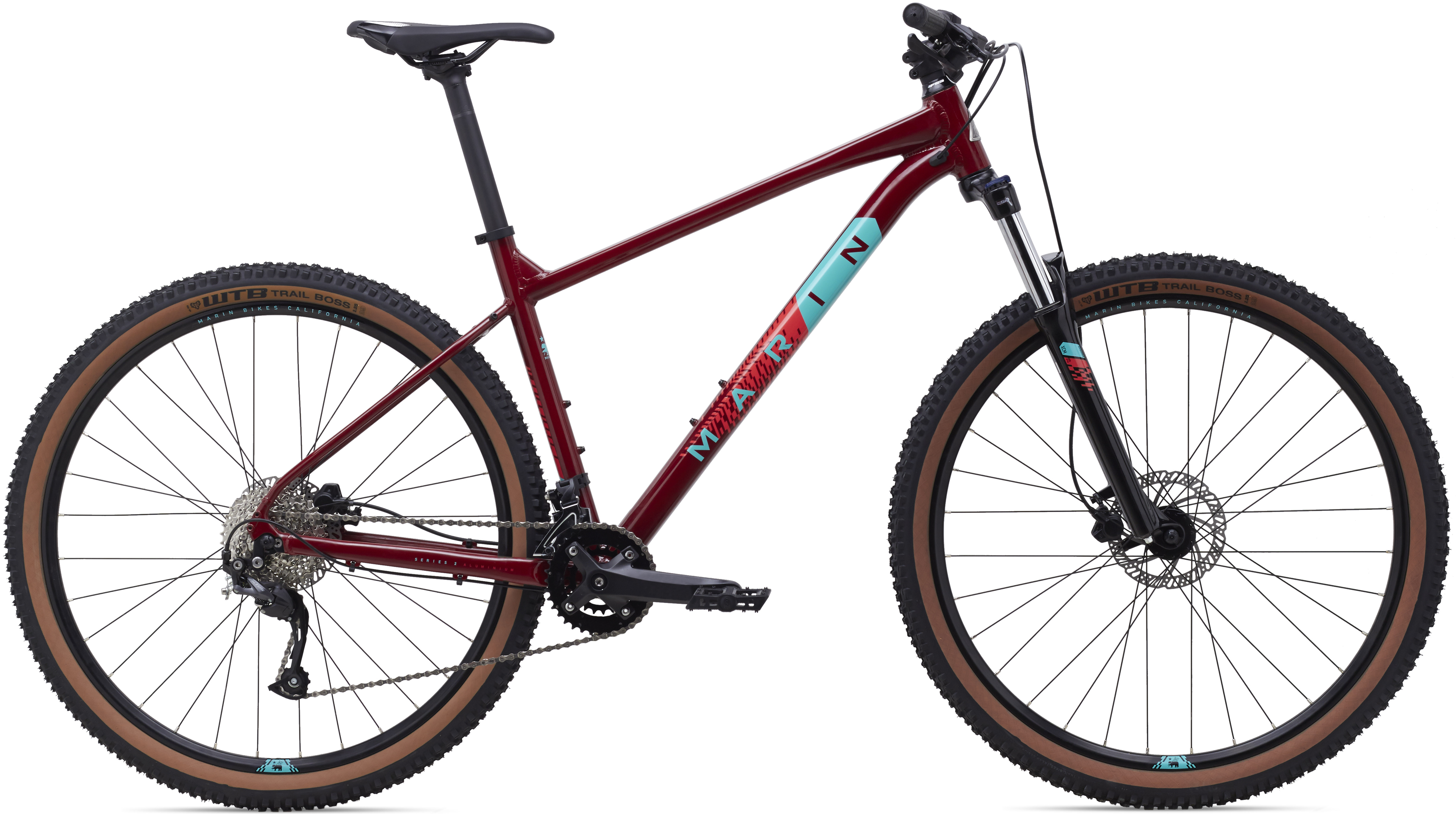 Велосипед 29" Marin BOBCAT TRAIL 4 рама - X 2021 Gloss Crimson/Teal/Red фото 
