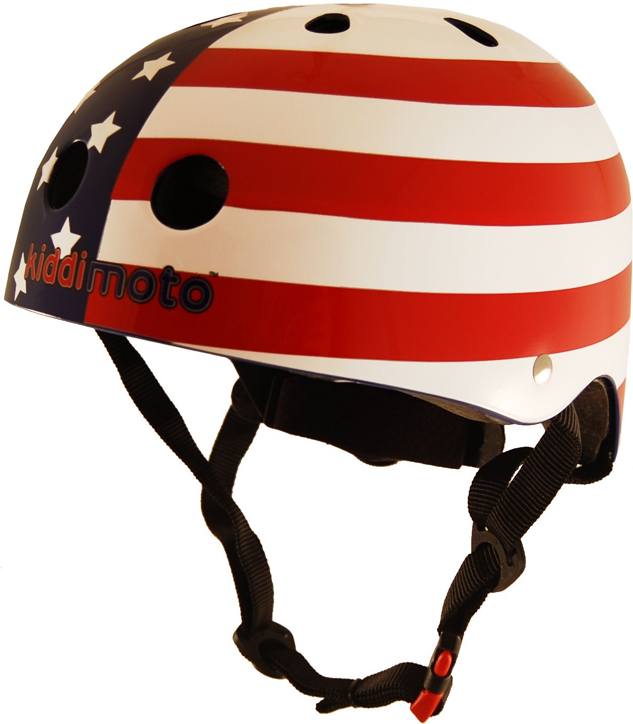 Шлем детский Kiddimoto флаг USA, размер M 53-58см