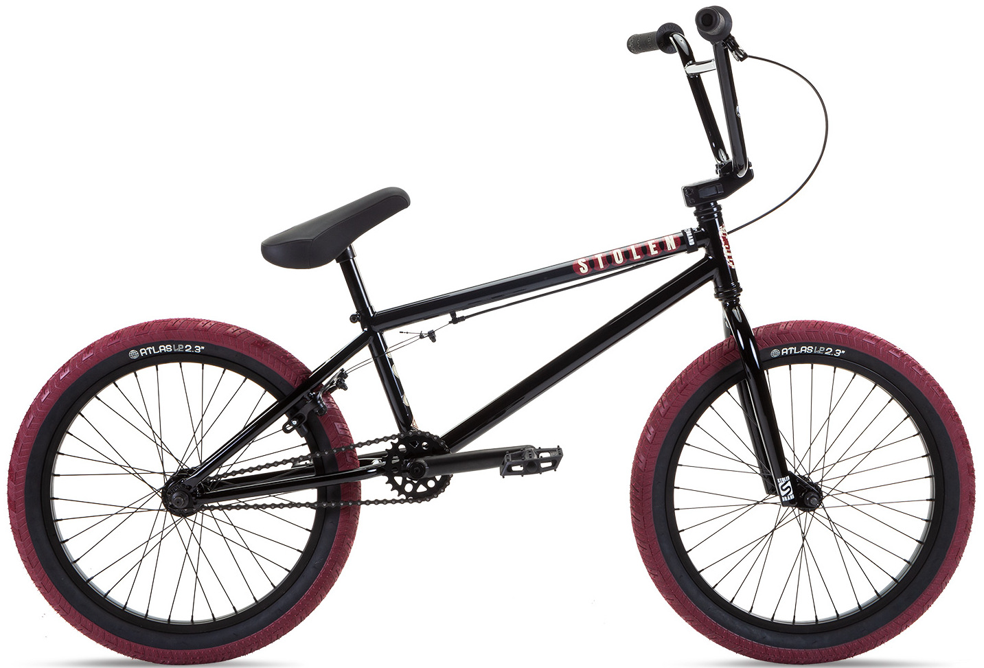 Велосипед 20" Stolen CASINO XL 21.00" 2022 BLACK & BLOOD RED (FM seat) фото 